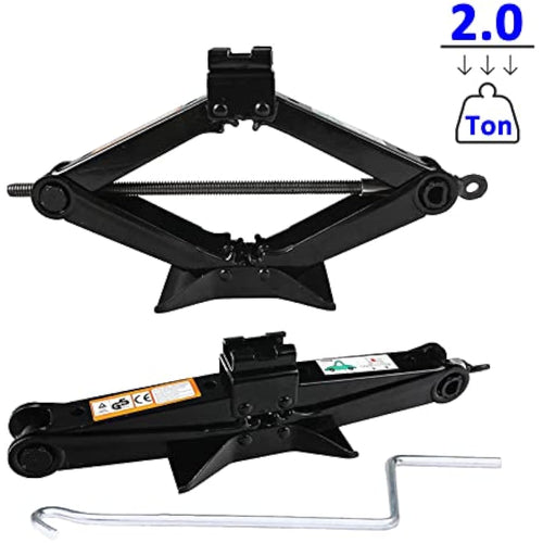 Jolof Store 2 Ton Steel Scissor Jack with Crank Handle for Cars