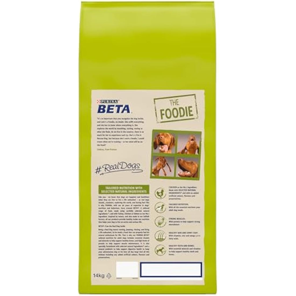 Beta Adult Dry Dog Food – Rich in Chicken with Natural Prebiotics, 14kg