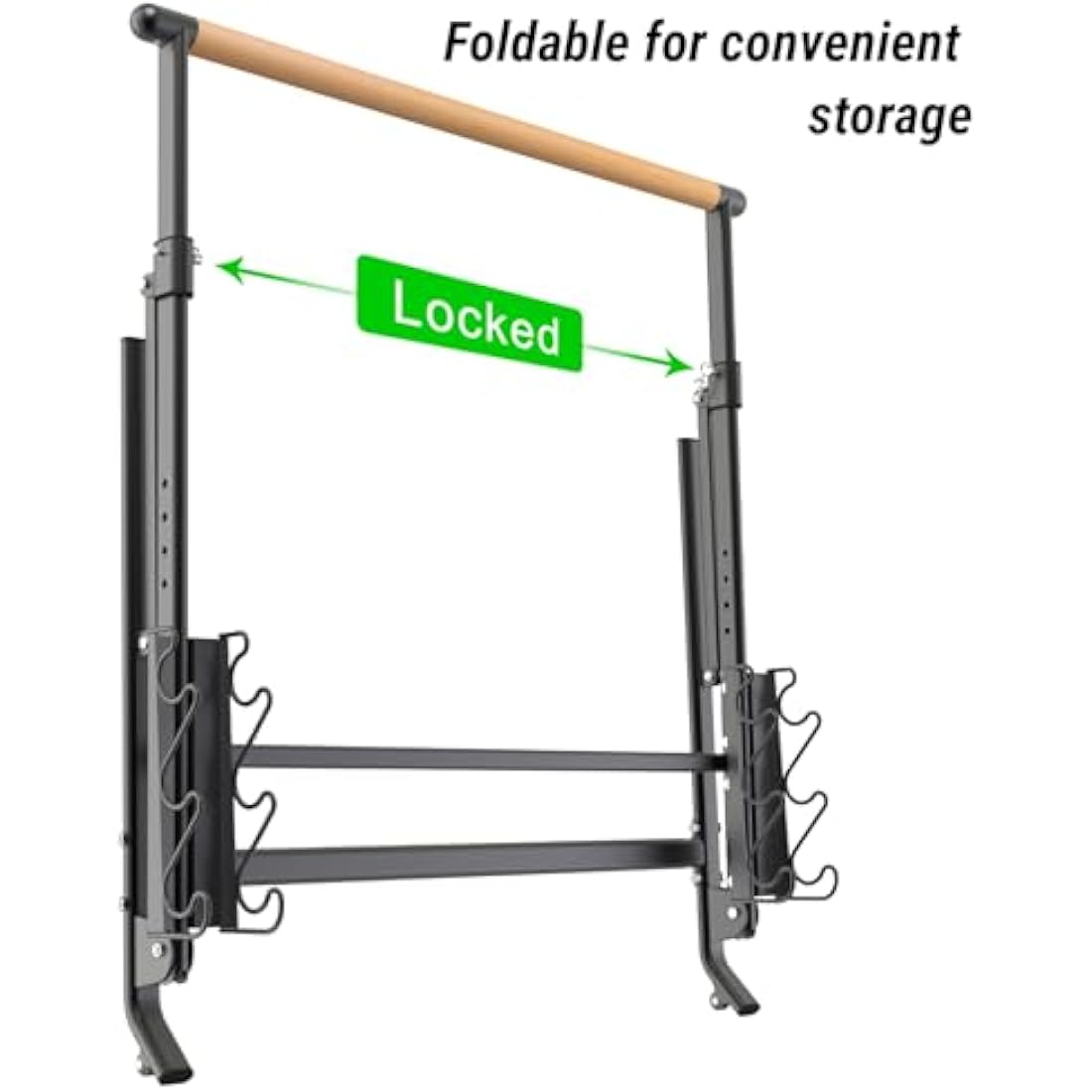 Portable Ballet Barre – Foldable Cherry Wood Dance Bar for Home