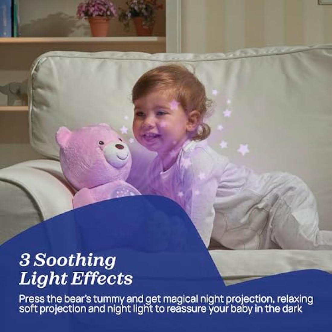 Chicco First Dreams Teddy Bear – Pink Musical Night Light Projector
