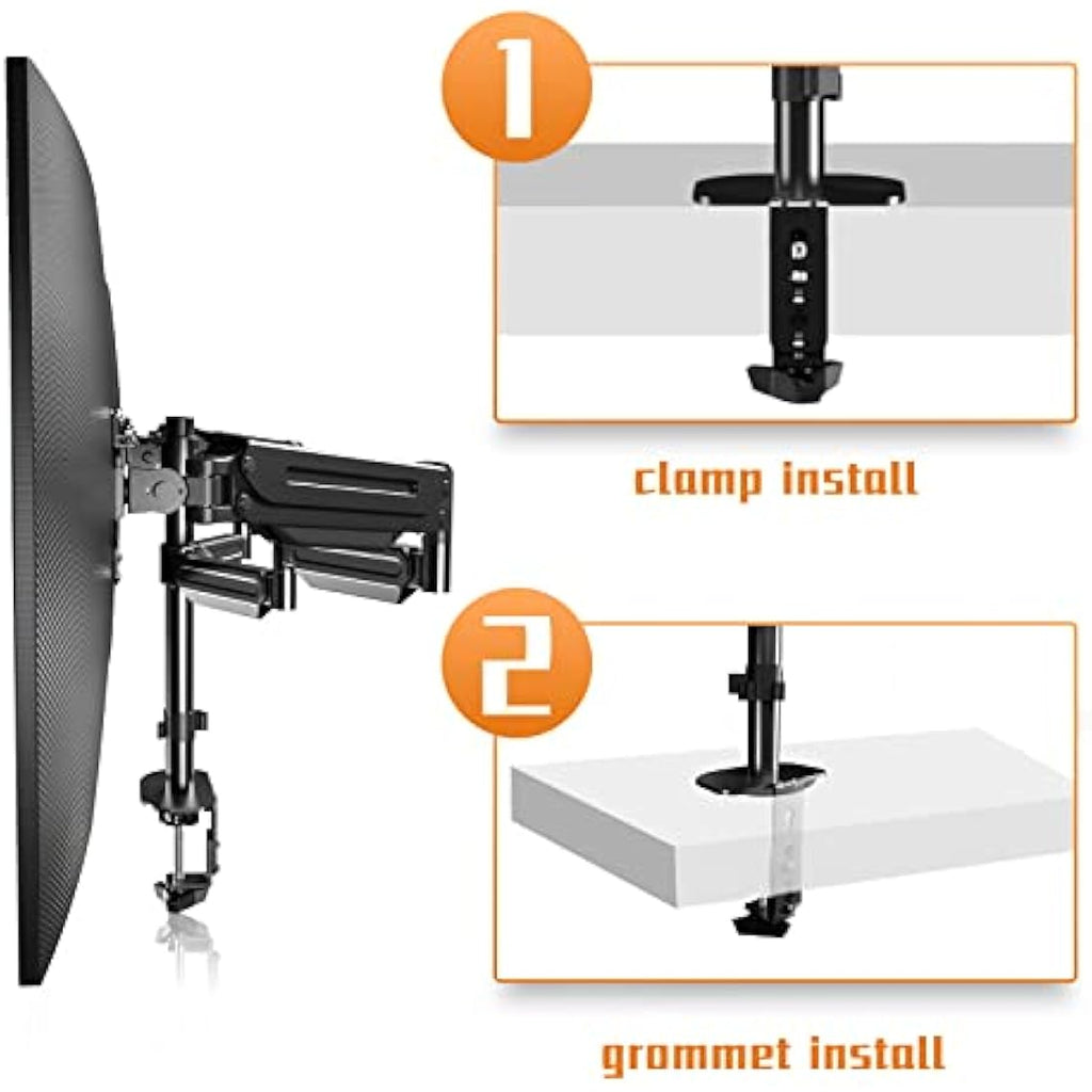 Jolof Store Triple Monitor Mount – Gas Spring Arm for 17-27 Inch Screens