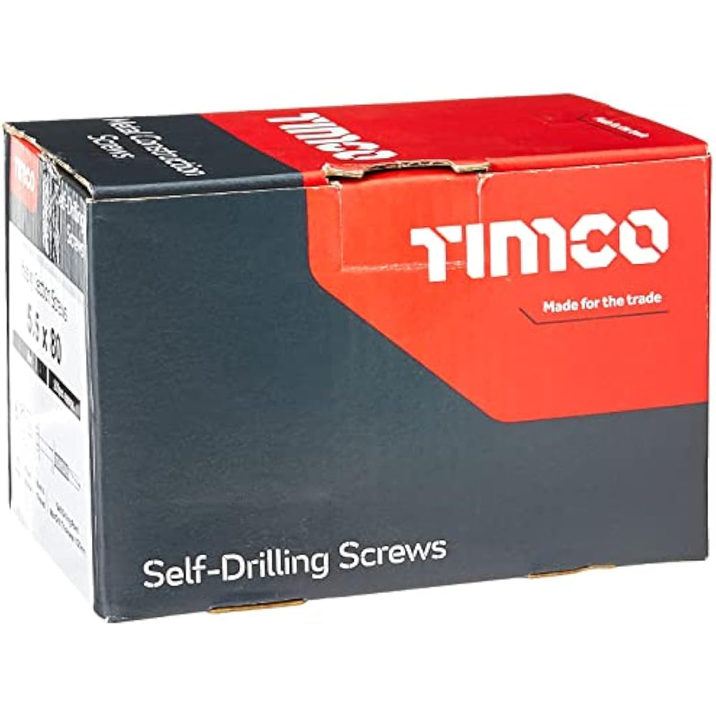 TIMCO Heavy Section Metal Screws – 5.5 x 80mm Hex Self-Drilling Zinc