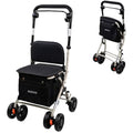 Mobiclinic Coliseo Shopping Trolley with Seat – Foldable 21L Rollator