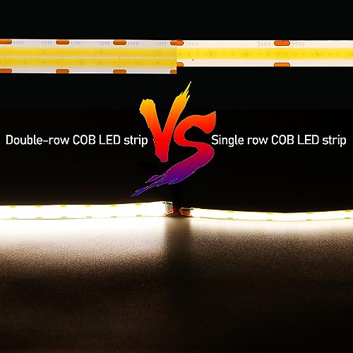 GOMING 24V Double Row COB LED Strip Light | 4000K Natural White IP65