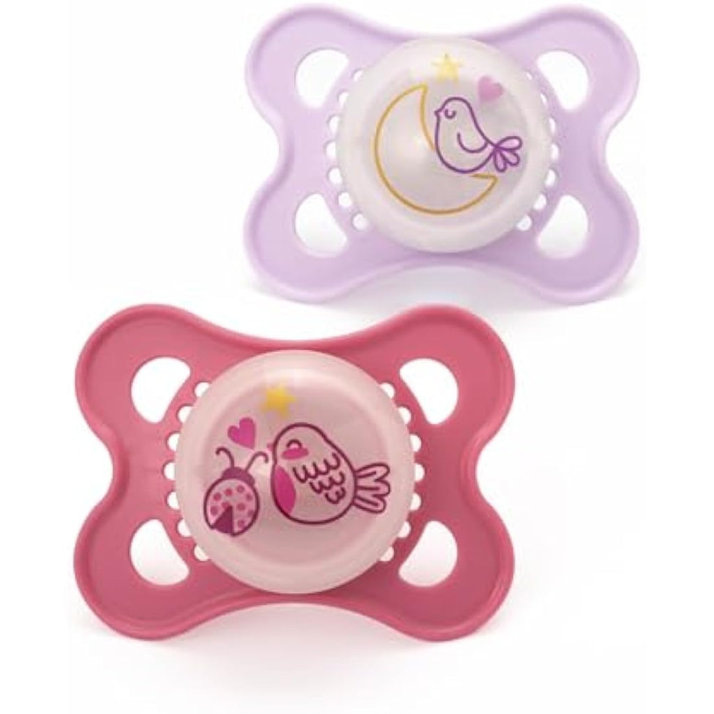 MAM Original Night Soothers | Glow in the Dark | 0-6 Months | 2 Pack