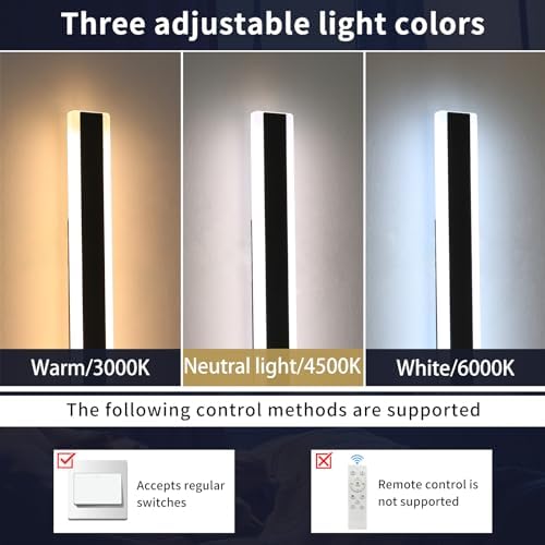 Mikeru 100cm Outdoor Wall Lights | 35W IP65 Waterproof LED Sconce 2-Pack