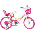 Dino Bikes Unicorn 16-Inch Girls Bicycle with Doll Seat and Basket