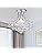 Bestier Modern Silver Crystal Semi-Flush Mount Chandelier – 34cm
