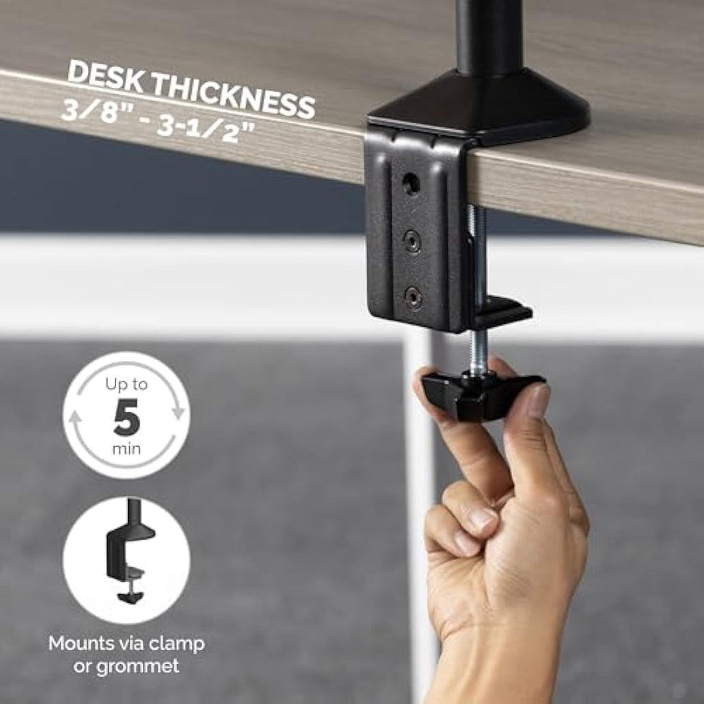 Fellowes Reflex Dual Monitor Arm – Ergonomic Desk Mount for 30" Screens