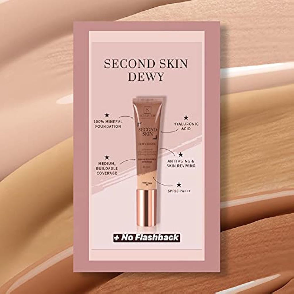 Sculpted by Aimee Second Skin Dewy Foundation - SPF 50 (Light Medium 3.8)