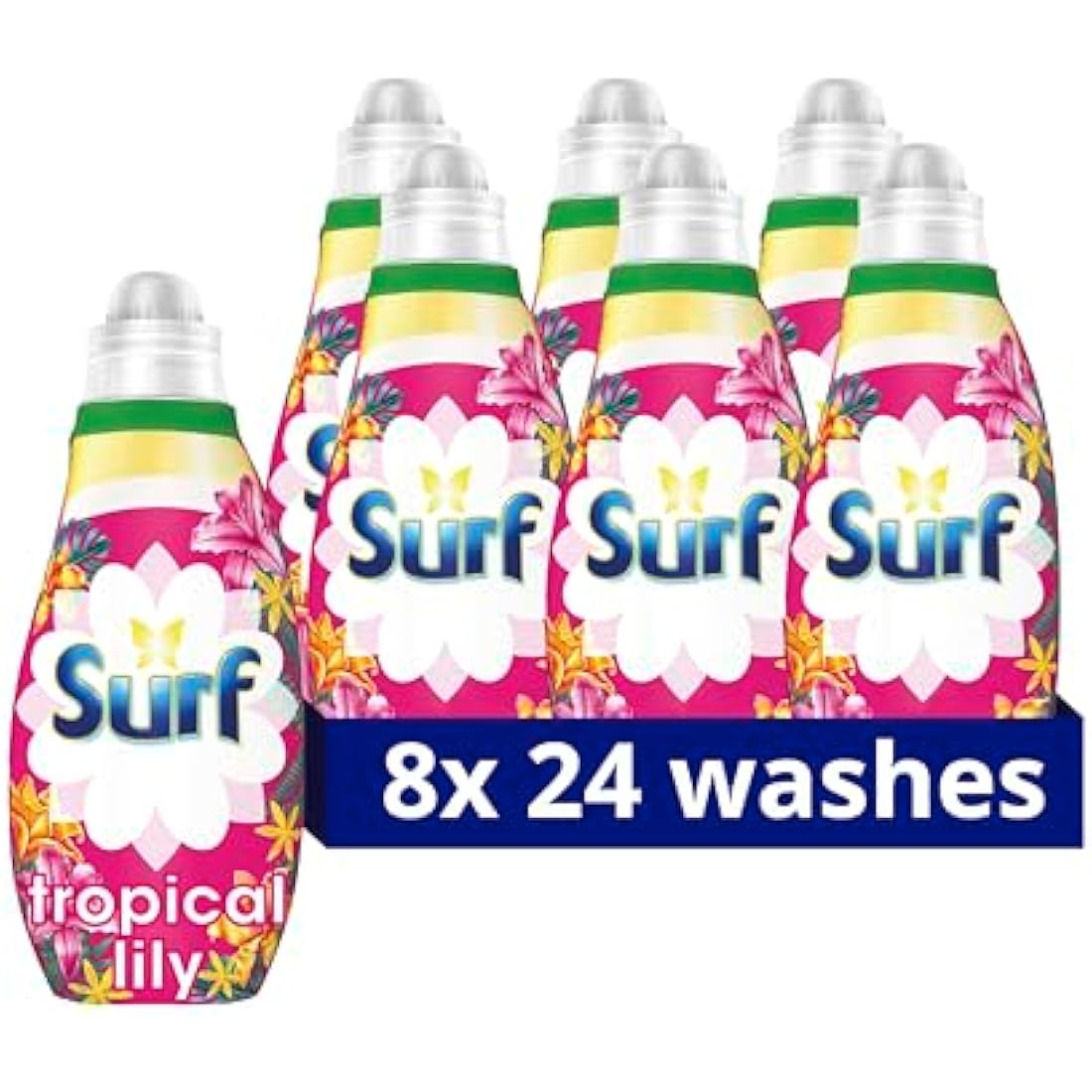 Surf Tropical Lily Liquid Laundry Detergent - 192 Washes (8 x 648ml)