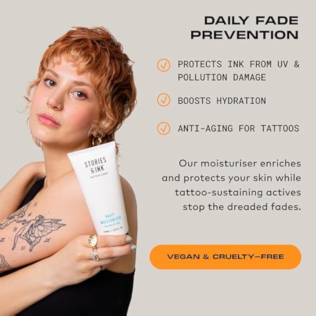 Stories & Ink Tattoo Care AM & PM Set | Vegan Moisturiser & Serum