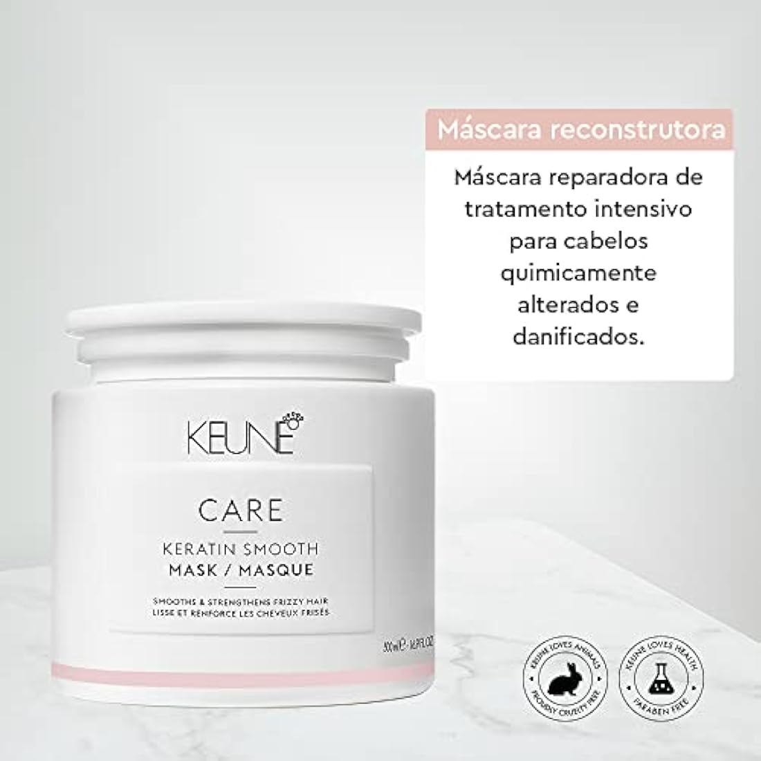 Keune Care Line Keratin Smooth Mask – Anti-Frizz Hair Treatment 500ml
