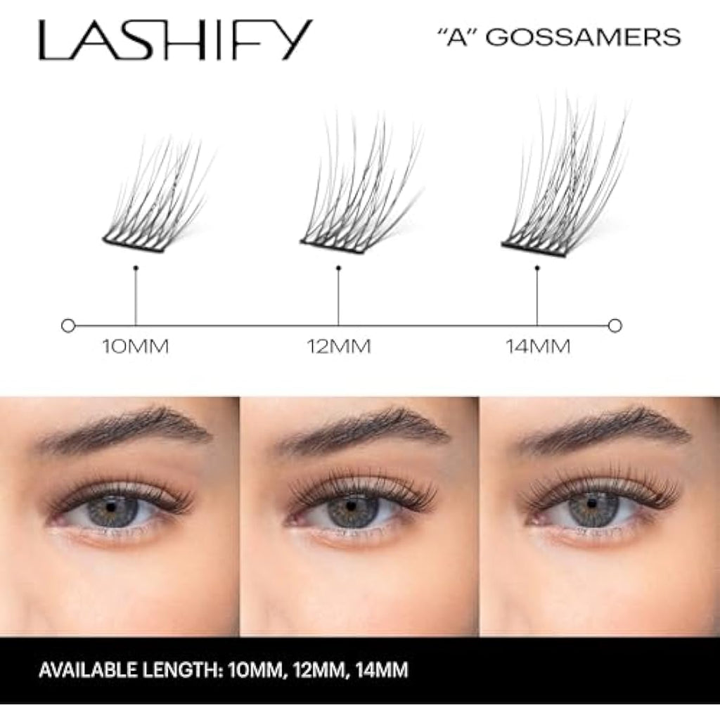 Lashify Amplify 10mm Gossamer DIY Eyelash Extensions - Black Silk