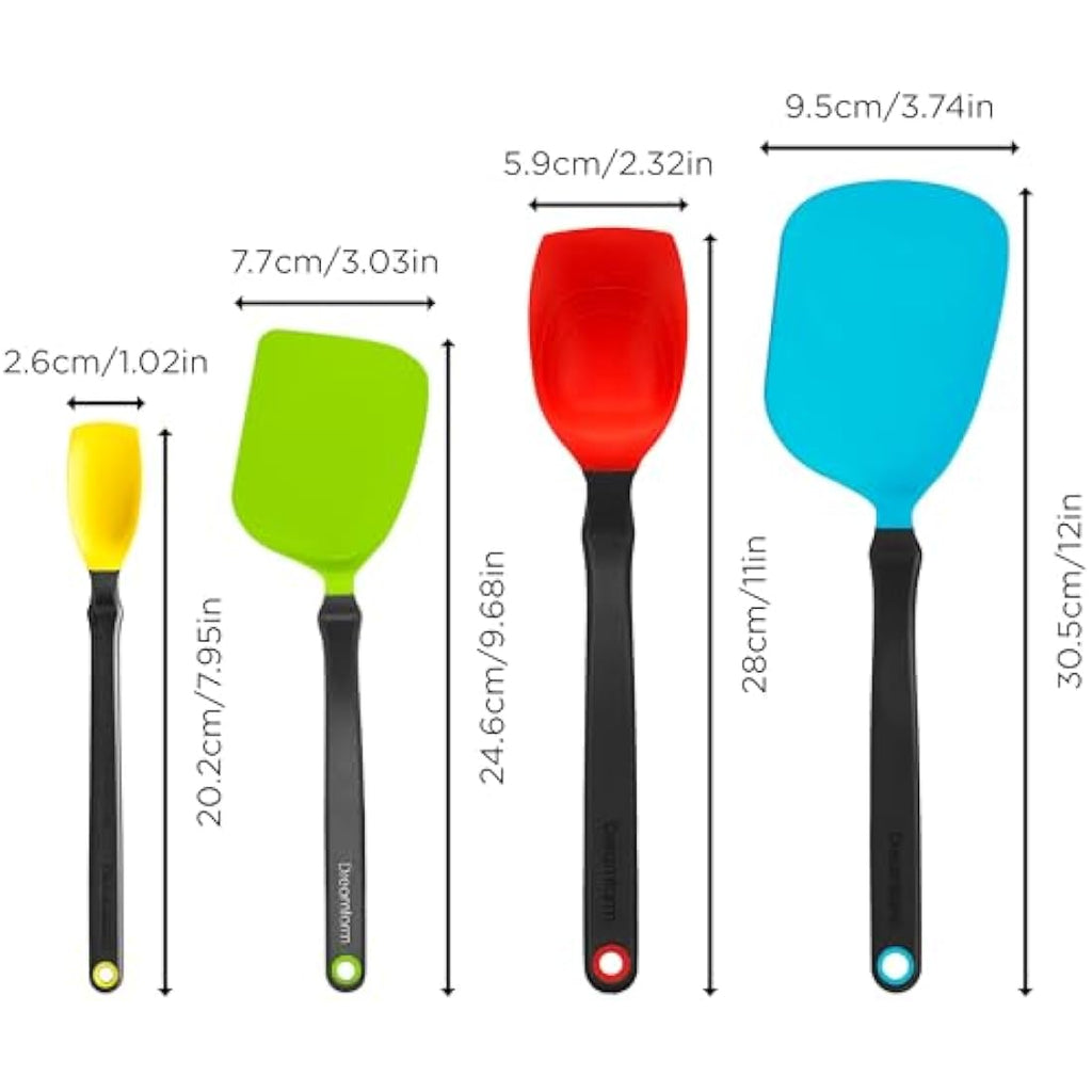 Dreamfarm 4-Piece Silicone Kitchen Utensil Set – Non-Stick Safe Tools