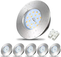 Allesgute 6-Pack 5W LED Downlights IP44 Ultra Slim Brushed Chrome