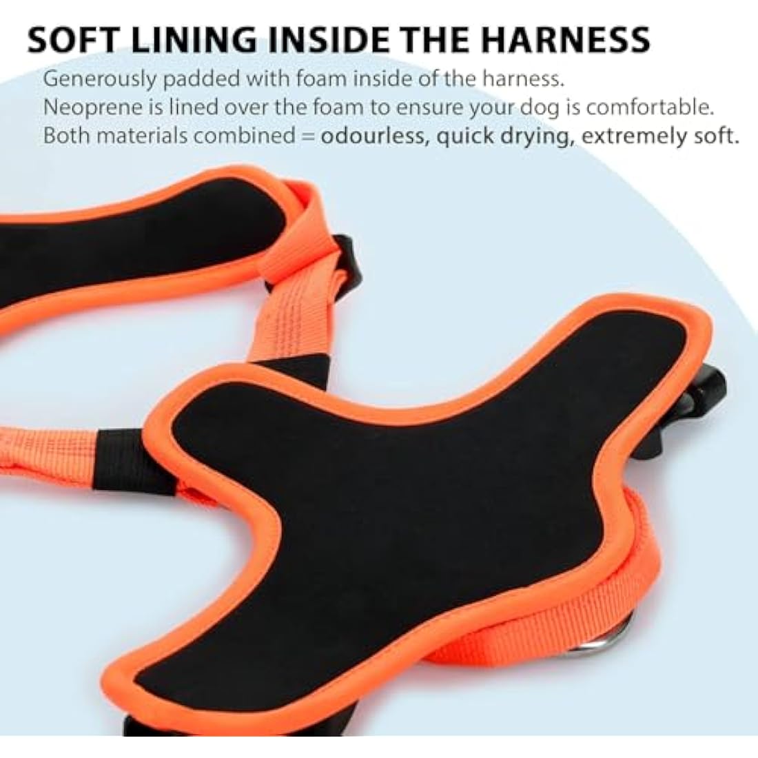 BullyBillows Active Light Dog Harness | Reflective Padded Orange XSmall