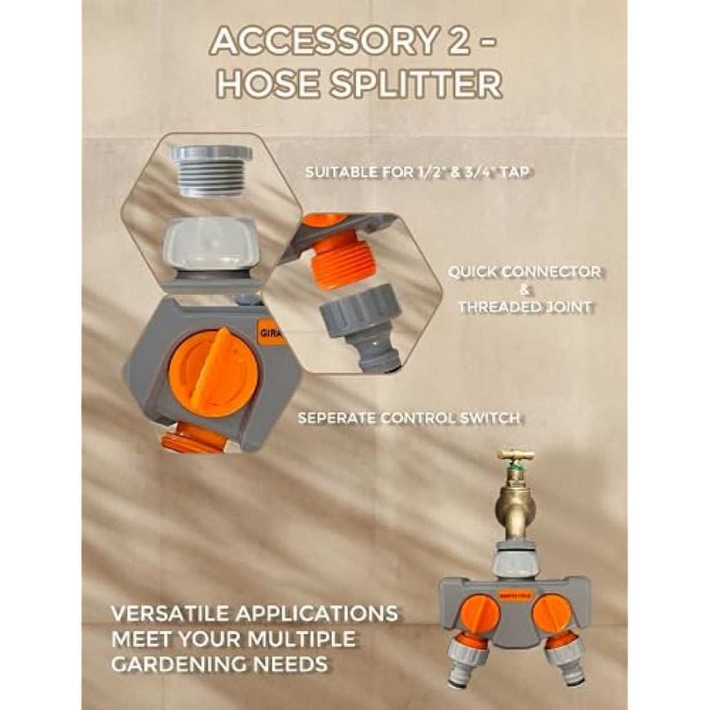 Giraffe Tools Retractable Garden Hose Reel Kit | 35m with Cover