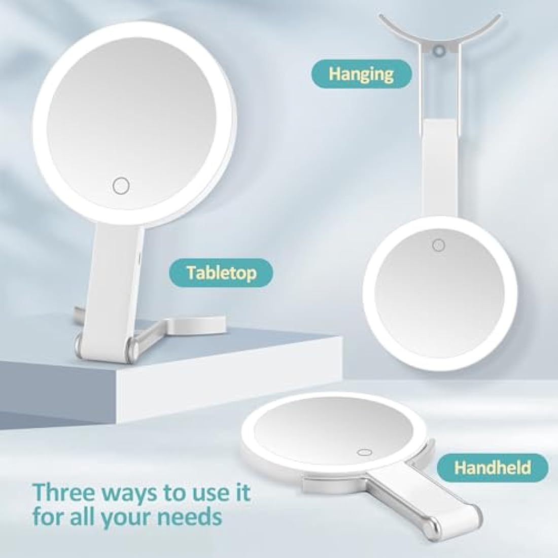 Jolof Store LED Travel Makeup Mirror | 20X Magnifying & Rechargeable