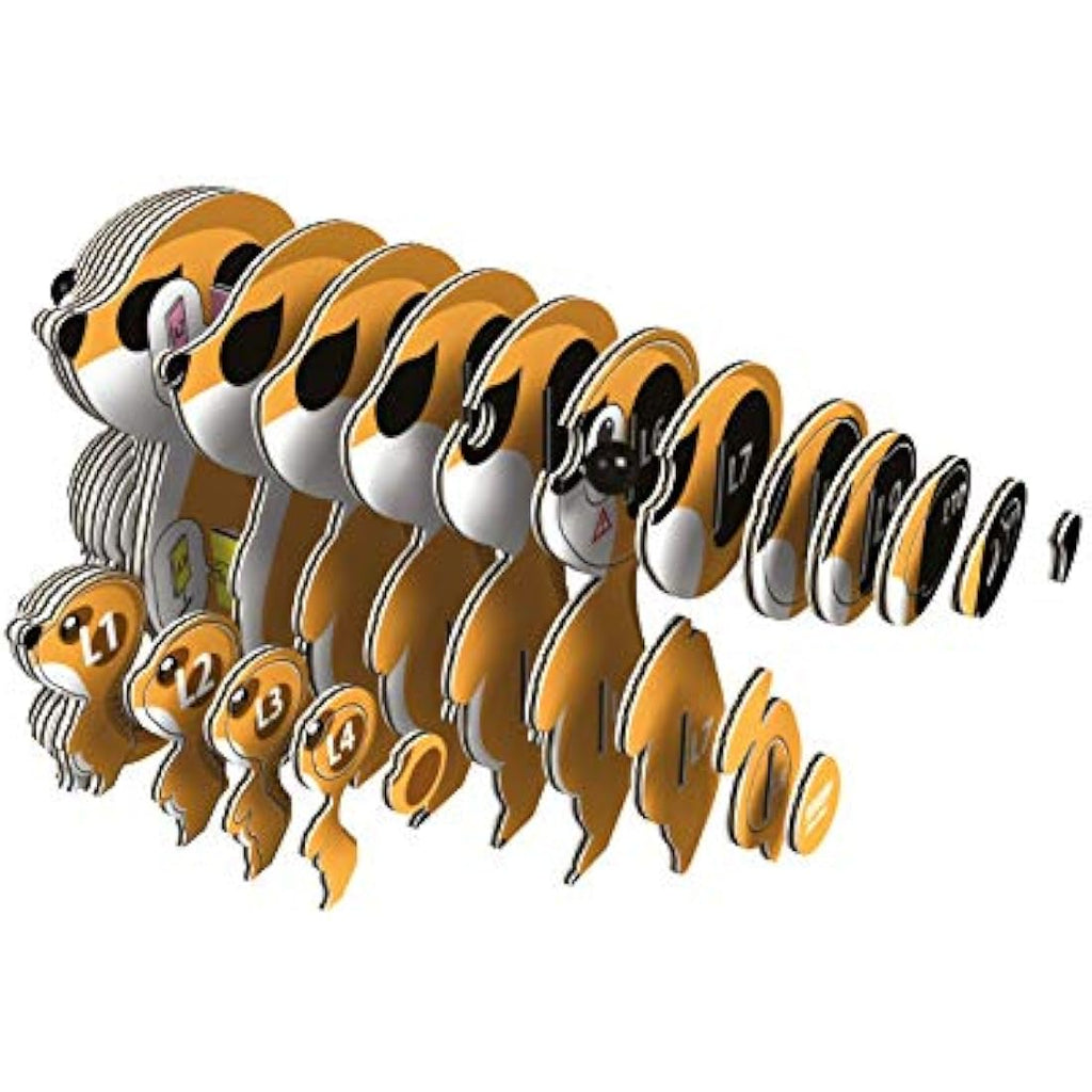 EUGY 3D Meerkat Model Craft Kit – Eco-Friendly DIY Animal Puzzle