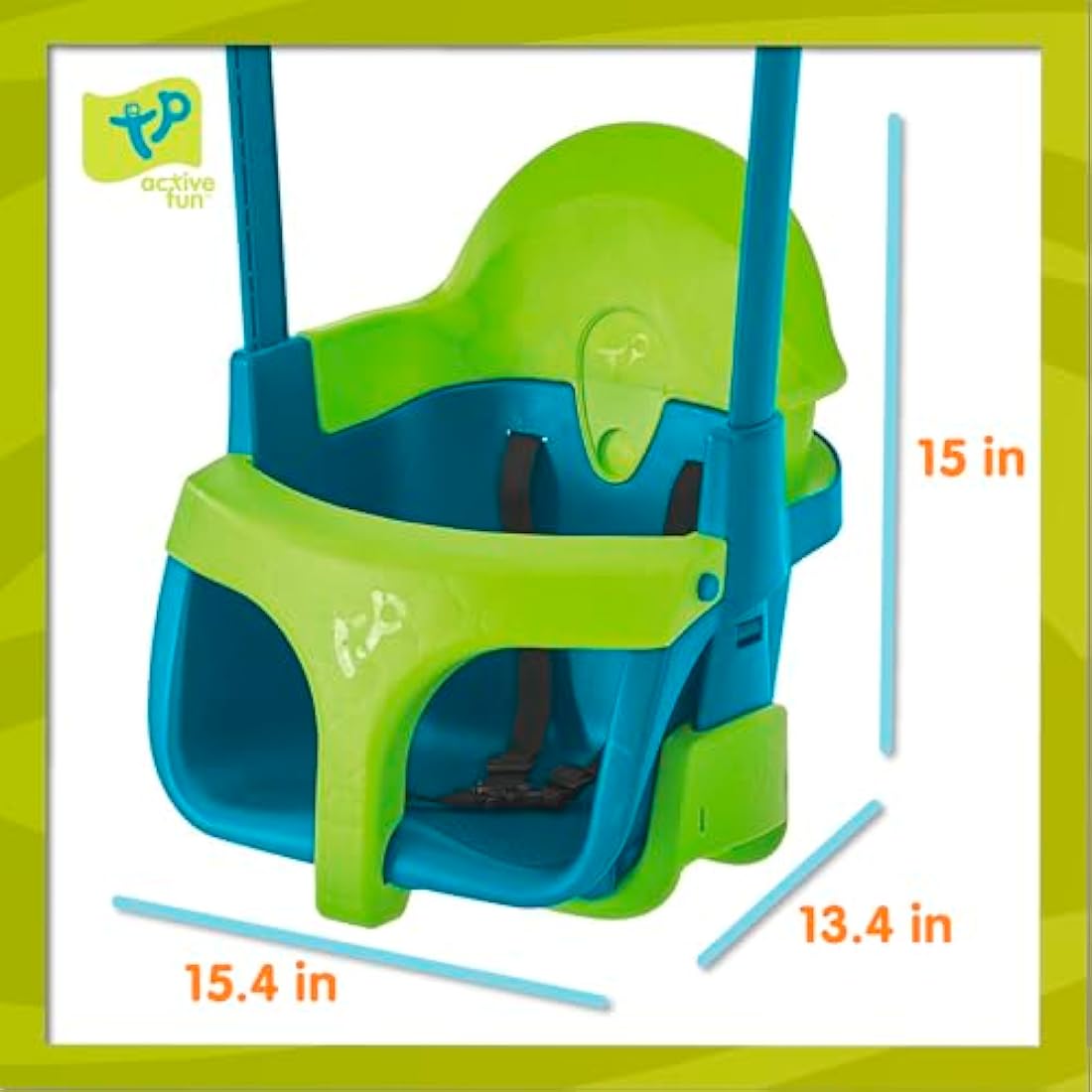 TP Toys Quadpod 4-in-1 Growable Baby to Toddler Swing Seat - Green