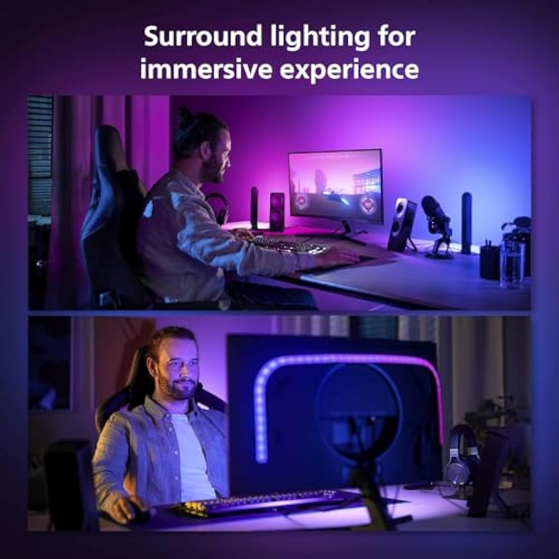 Philips Hue Play Gradient PC Lightstrip Starter Kit | 32-34 Inch