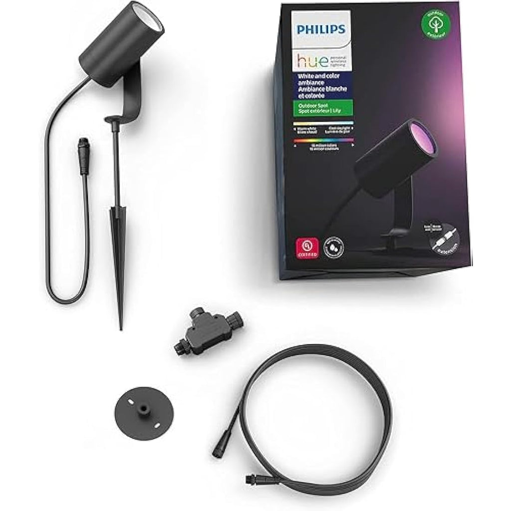 Philips Hue Lily Smart Outdoor LED Spotlight Extension - White & Color
