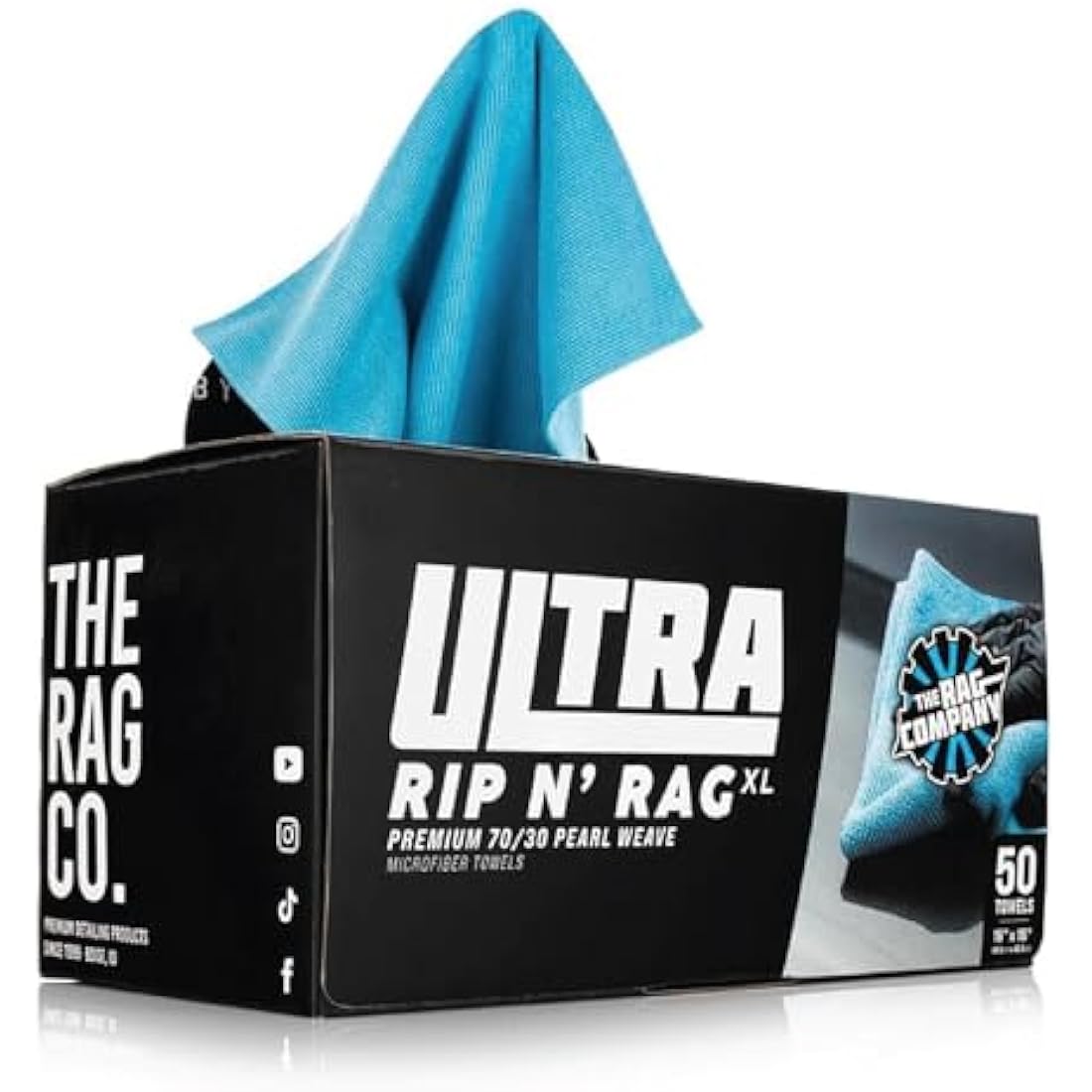 The Rag Company Ultra Rip N' Rag XL Pearl-Weave Microfiber Towels | 50ct