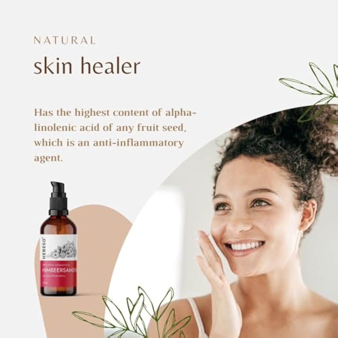HEBESO 100% Cold-Pressed Raspberry Seed Oil – Organic Anti-Aging Face Care