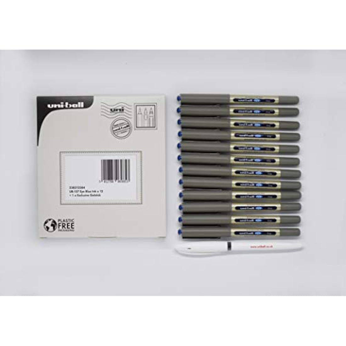 Uni-ball Eye UB-157 Rollerball Pens | Fine 0.7mm Blue Ink | 12 Pack