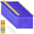 A4 Suspension Files - 15 Pack Purple Polypropylene Folders