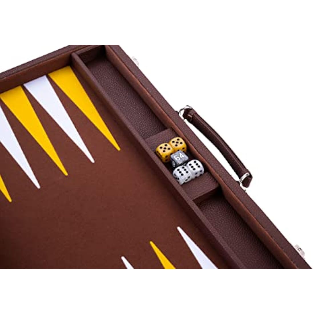Engelhart Luxury 18" Backgammon Set – Inlaid Velvet & Leatherette Case