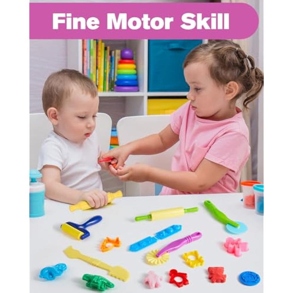 44 Pcs Kids Dough Tools Kit – Modeling Clay Cutters Set