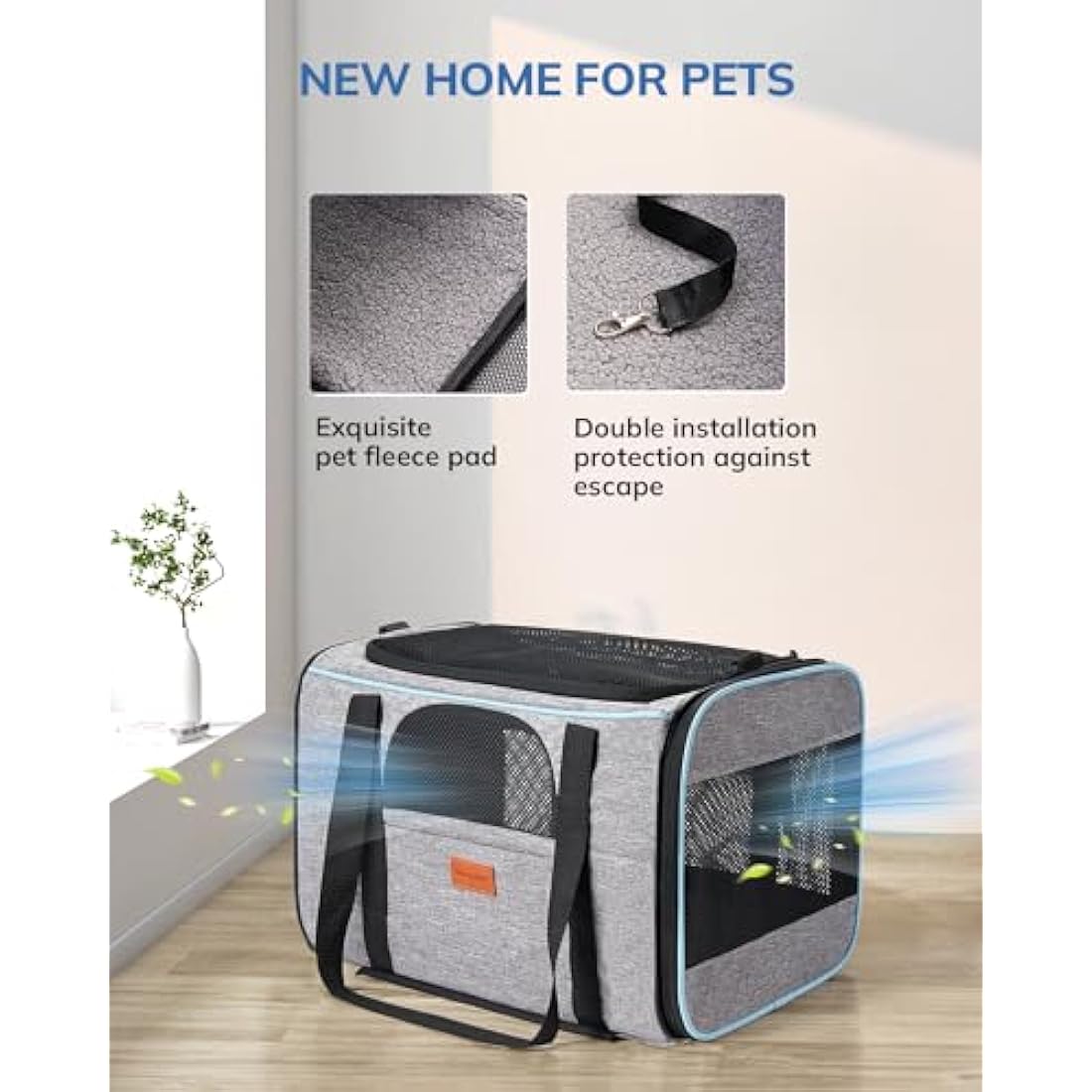 Morpilot Rolling Cat Carrier – Airline Approved Pet Travel Bag with Wheels