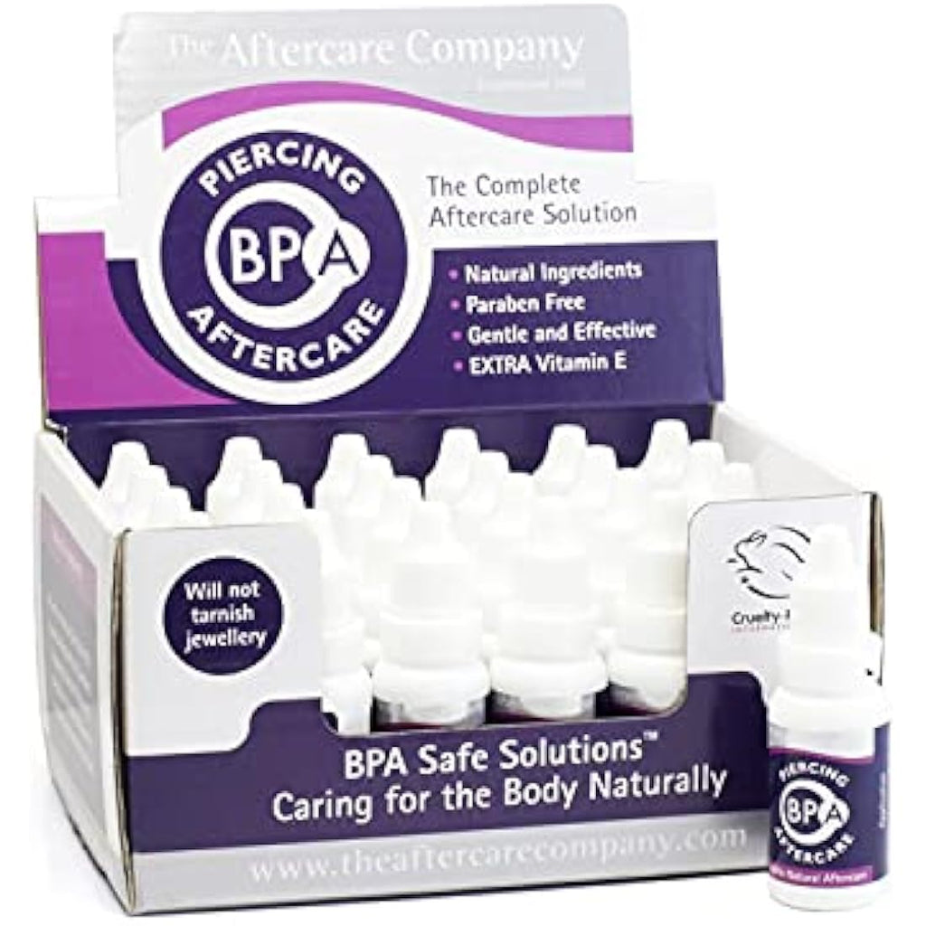 BPA Piercing Aftercare - 24 x 10ml Vegan Vitamin E Skin Healing Solution