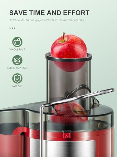 Reemix Centrifugal Juicer - 500W Wide Mouth Fruit & Vegetable Extractor