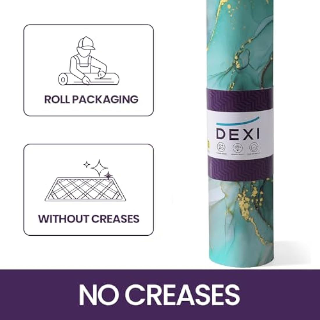 DEXI Non-Slip Bath Mat | Super Absorbent Thin Bathroom Rug, 40x60cm