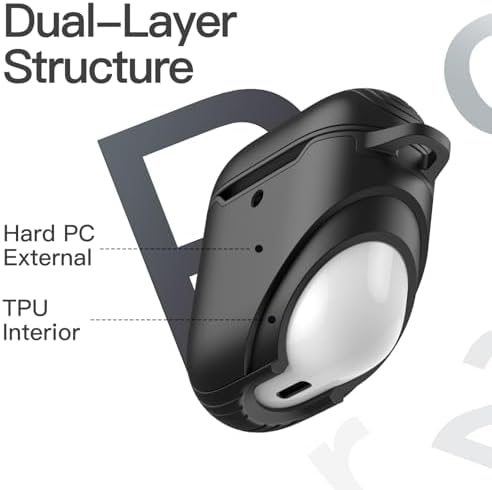 JETech AirPods Case (1st & 2nd Gen) – Shockproof TPU Cover with Keychain