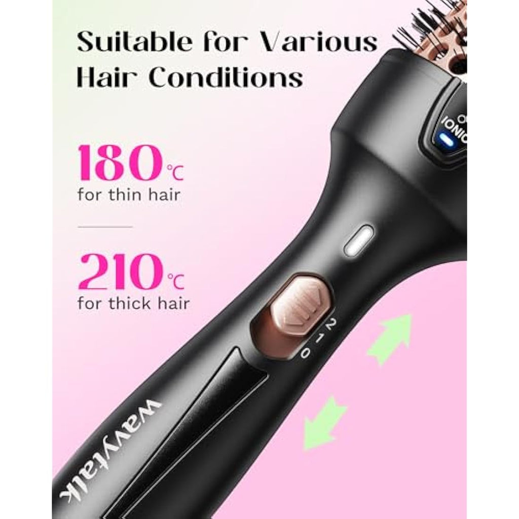 Wavytalk 38mm Thermal Brush | Ionic Heated Round Iron for Blowouts