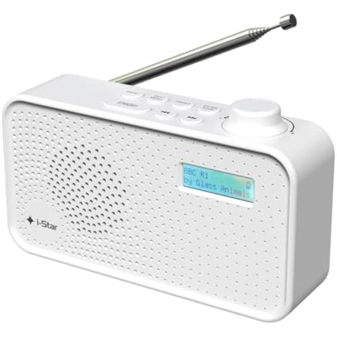 iStar Portable DAB/DAB+ & FM Digital Radio | Battery or Mains - White