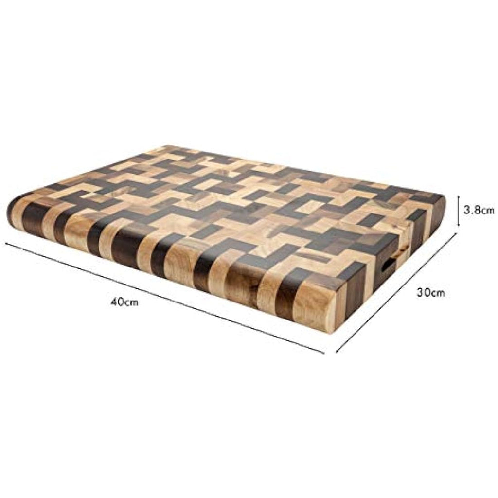 Rockingham Forge Multi-Wood Rectangular Chopping Board, 40 x 30 cm