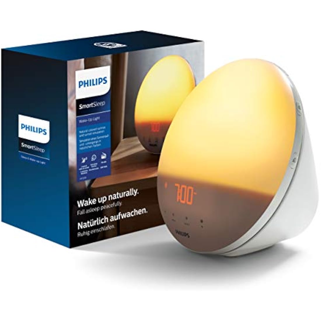 Philips Wake Up Light - Sunrise Simulation Alarm Clock with 5 Sounds