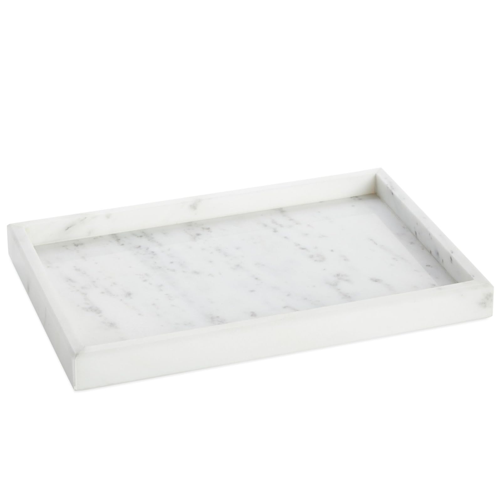 Juvale Large White Marble Vanity Tray – Rectangular Bathroom Organizer