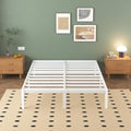 Small Double Metal Bed Frame – 4ft Heavy Duty White