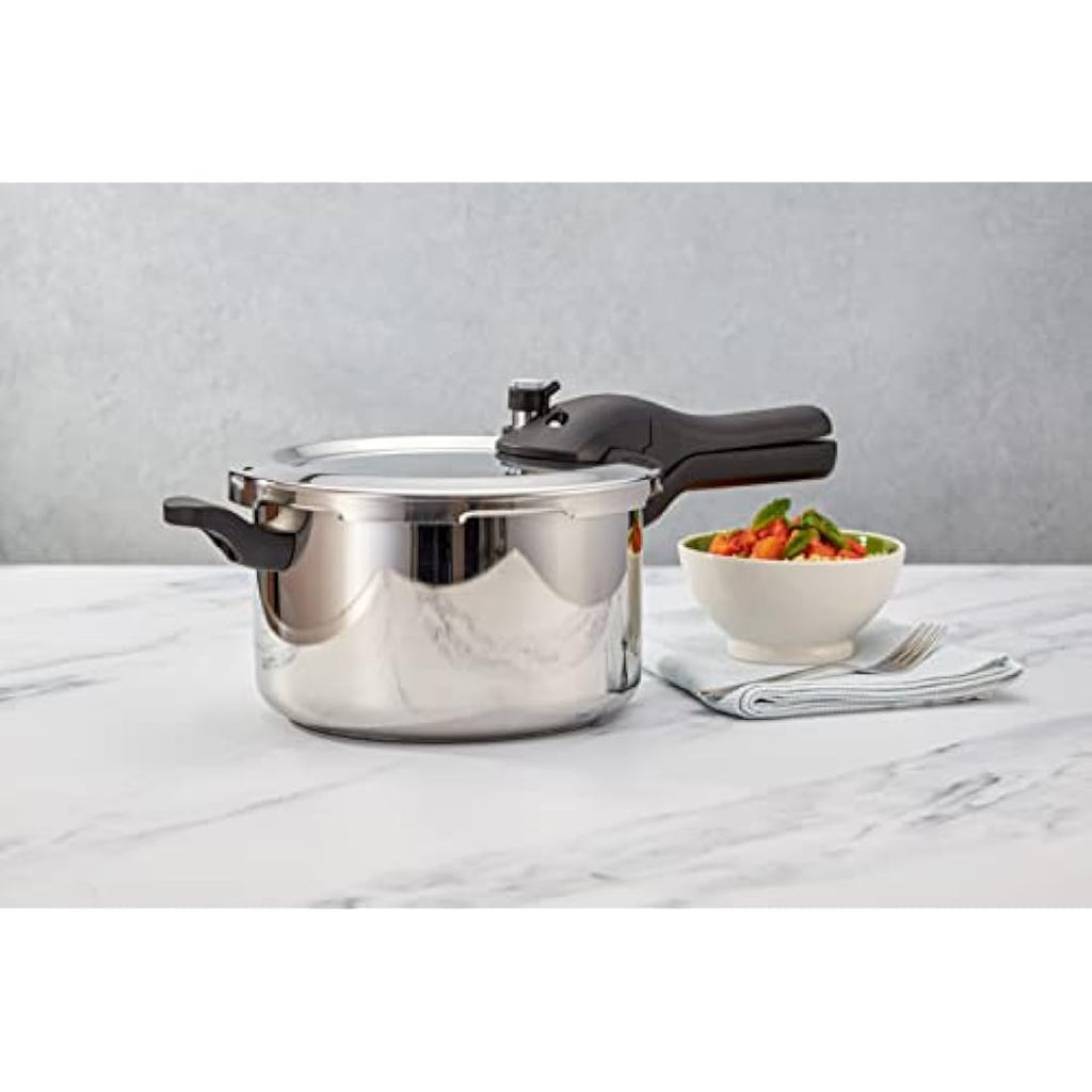 Judge 5L Stainless Steel Pressure Cooker with Steamer Basket