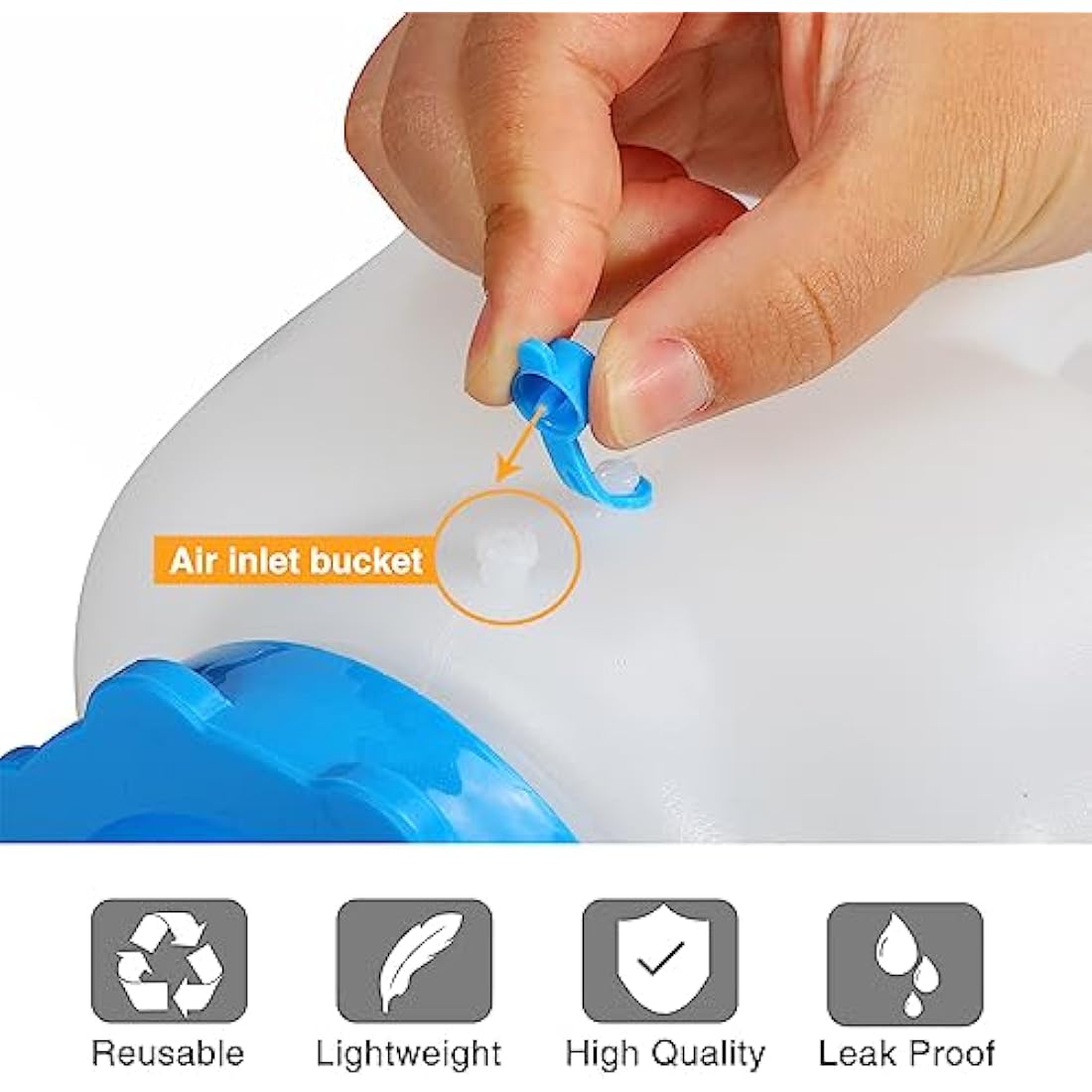 REDCAMP Portable Water Container with Tap | BPA-Free HDPE Storage Jug