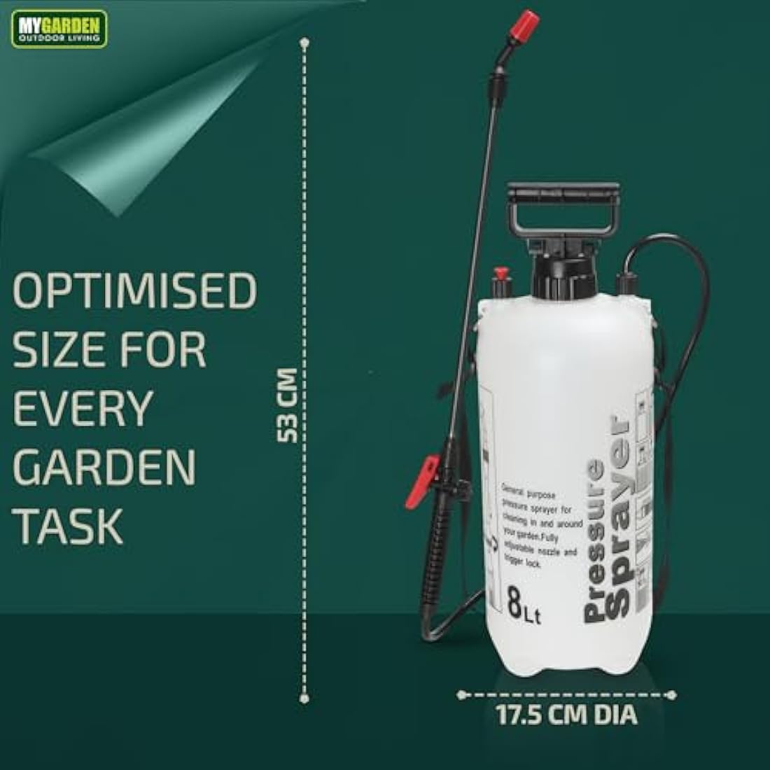 8L Garden Pressure Sprayer – Pump Action Weed Killer