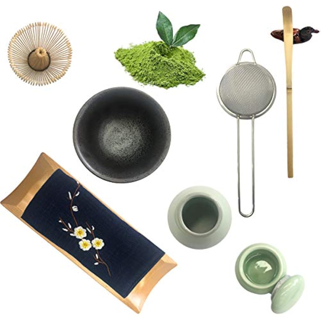 Artcome 9-Piece Japanese Matcha Tea Set | Bamboo Whisk & Ceramic Bowl