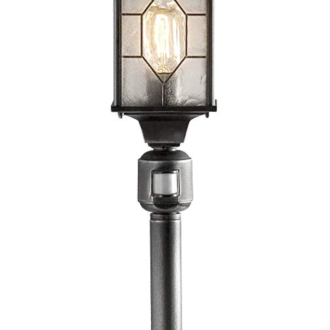 Konstsmide Milano Outdoor Wall Light with PIR Motion Sensor – Black/Silver
