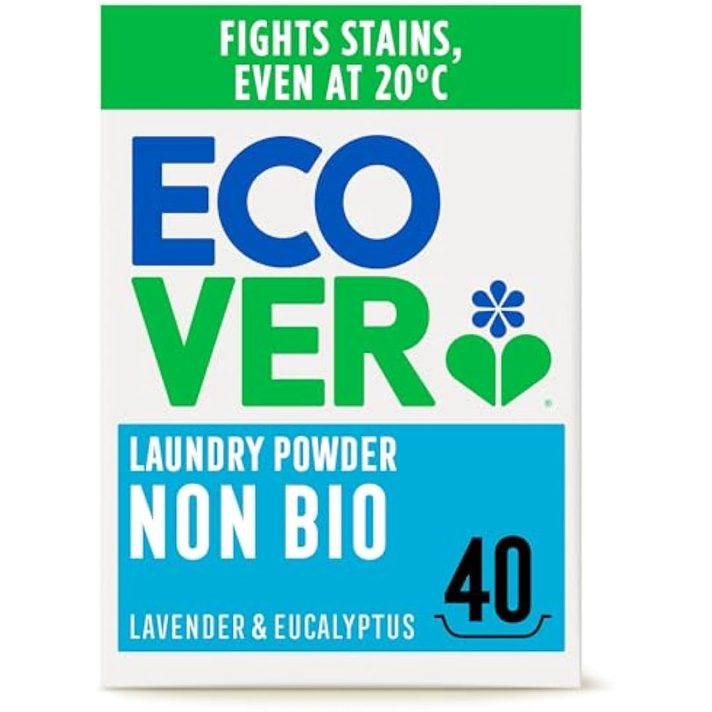 Ecover Non-Bio Laundry Detergent Powder – Lavender & Eucalyptus, 3kg